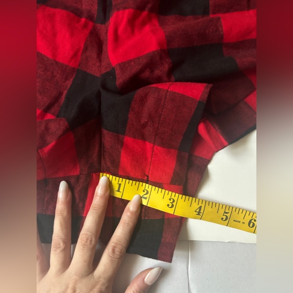 Auden Women’s Sleep Pajama Shorts Red Buffalo Check Plus size 2X - Picture 7 of 7